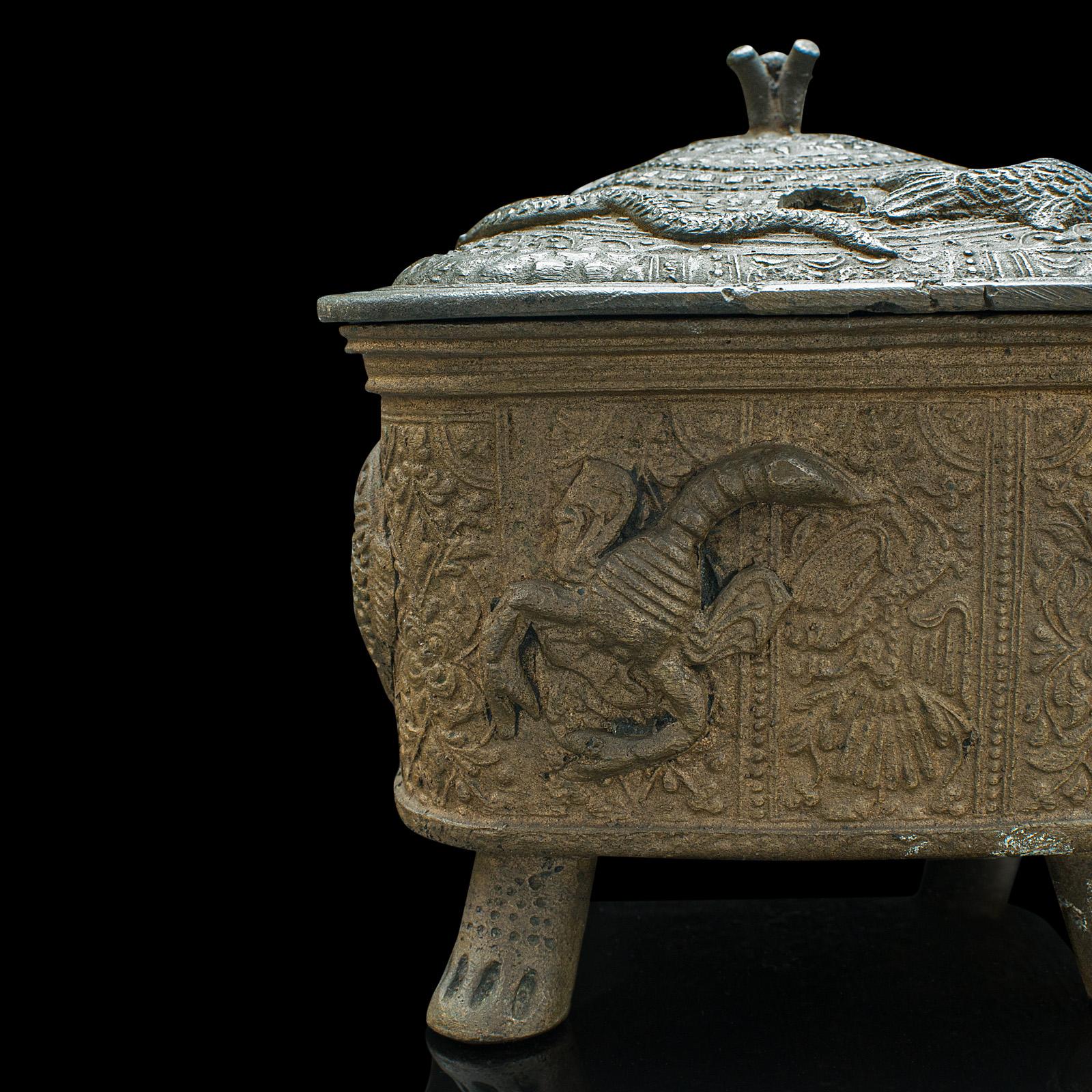 Encensoir décoratif chinois ancien, en bronze, brûleur d'encens, victorien, vers 1850 en vente 3