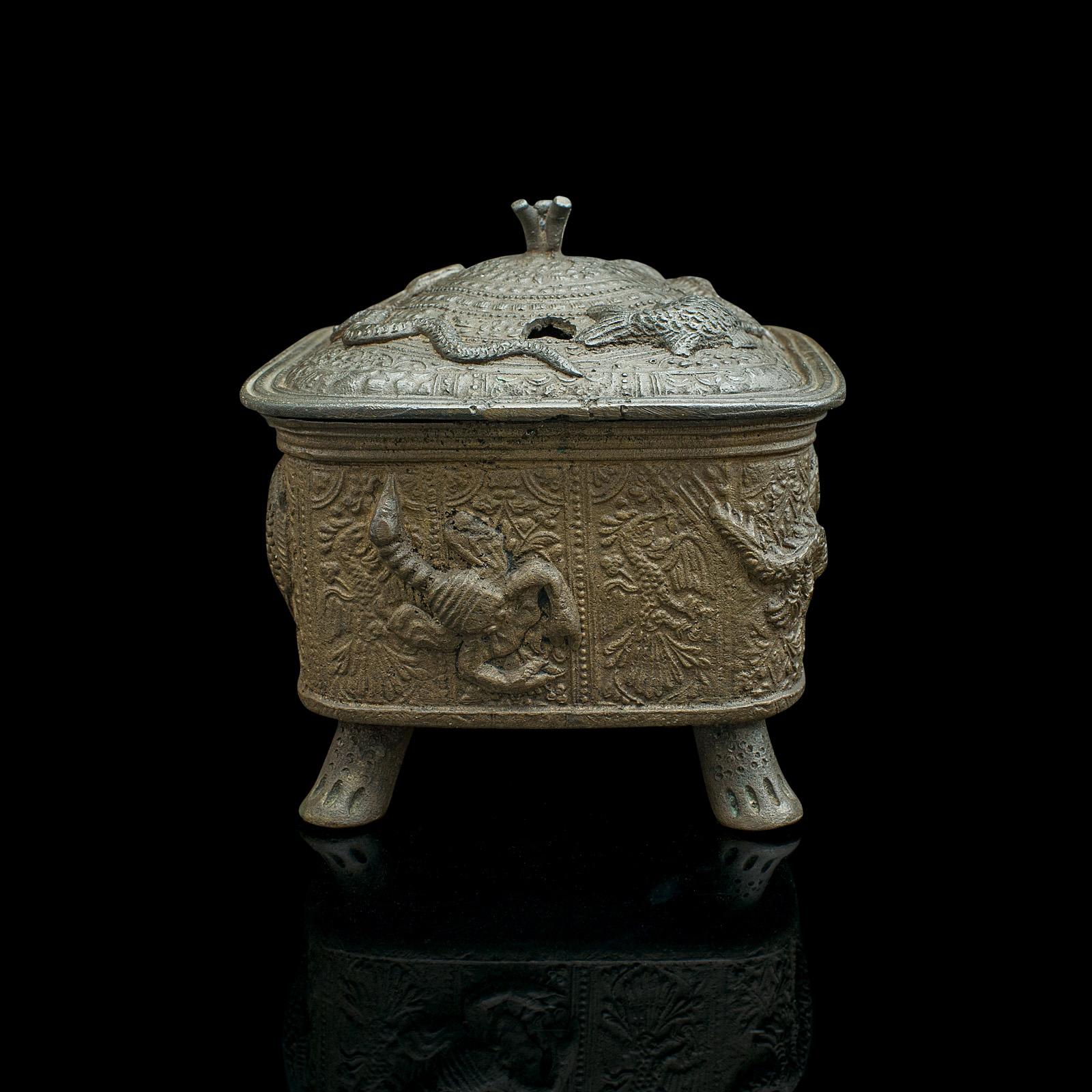 Antique Decorative Censer, Chinese, Bronze, Incense Burner, Victorian, C.1850 For Sale 1