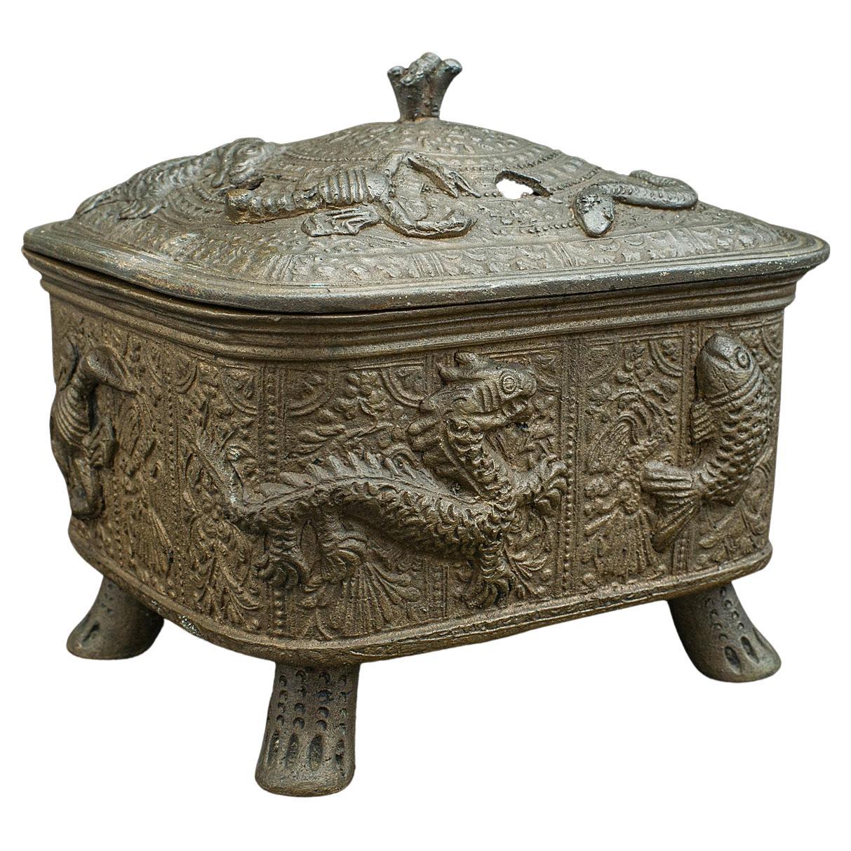 Encensoir décoratif chinois ancien, en bronze, brûleur d'encens, victorien, vers 1850