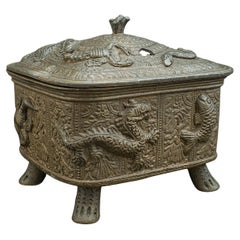 Antique Decorative Censer, Chinese, Bronze, Incense Burner, Victorian, C.1850