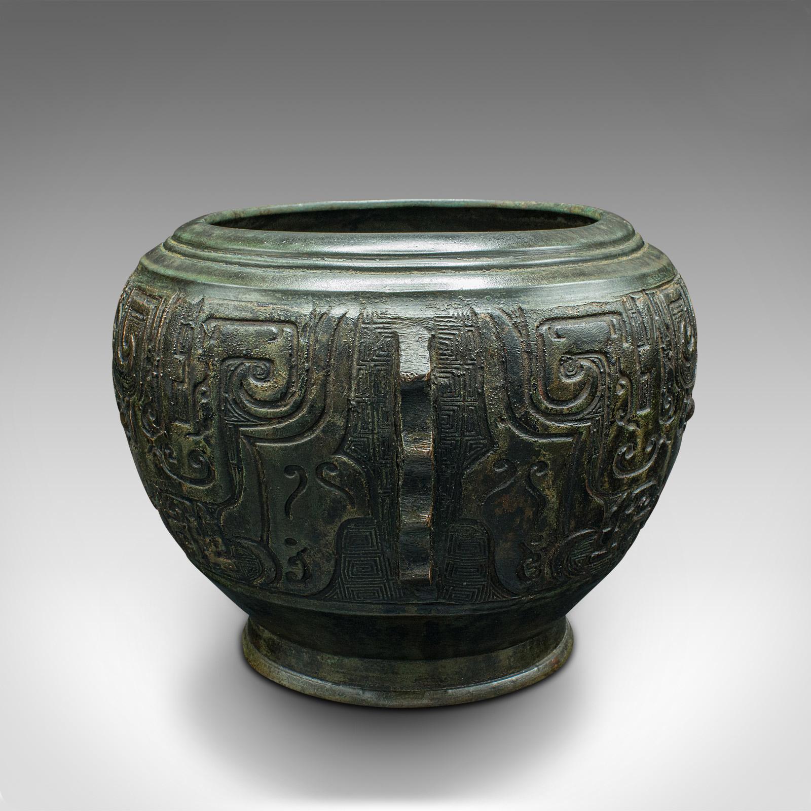 Antique Decorative Censer, Japanese, Bronze, Incense, Jardiniere Pot, Victorian In Good Condition In Hele, Devon, GB