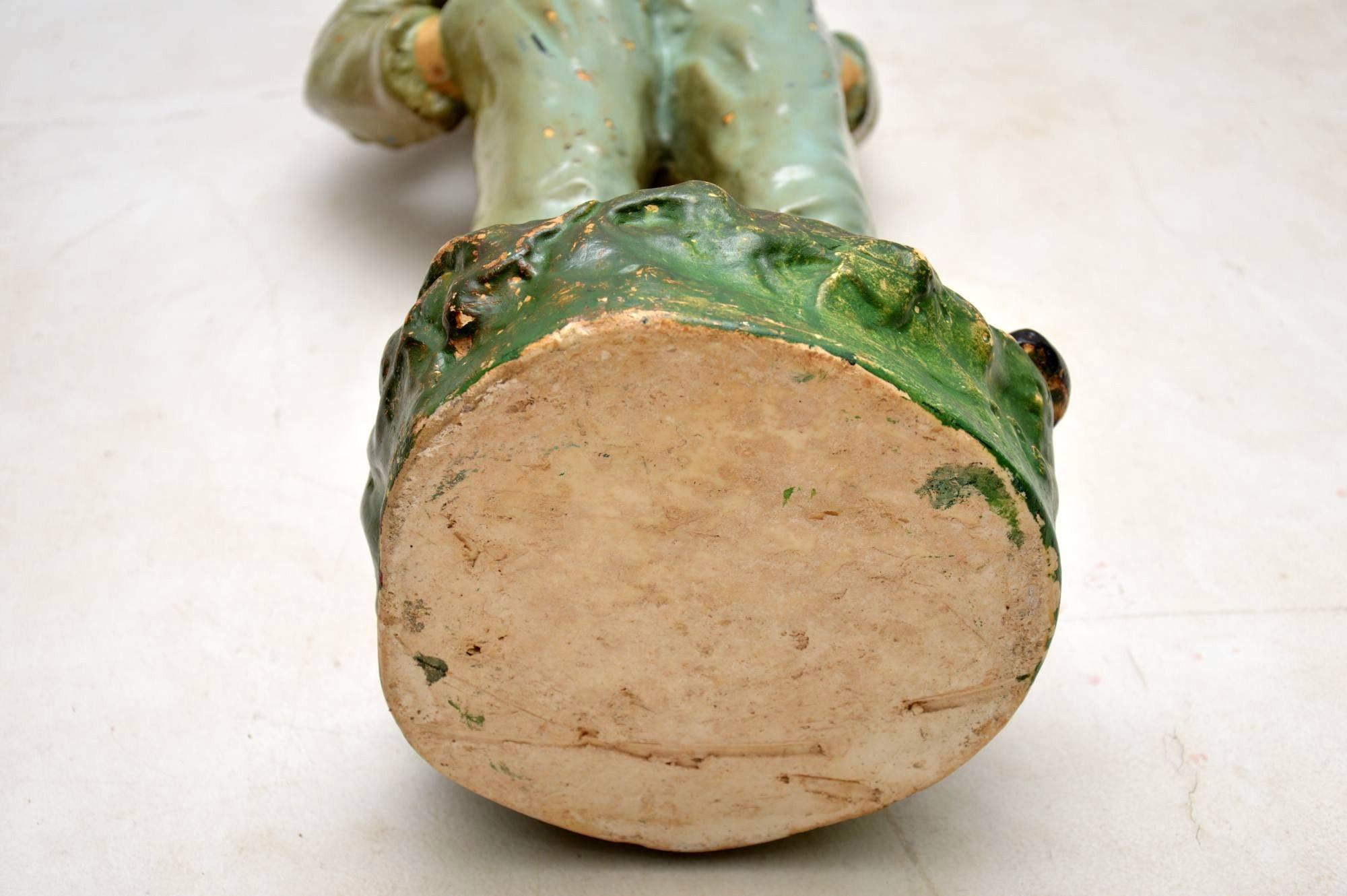 Antique Decorative Chalk Ware Figure of a Boy  For Sale 4