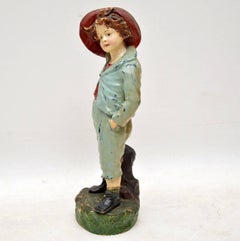 Antique Decorative Chalk Ware Figure of a Boy