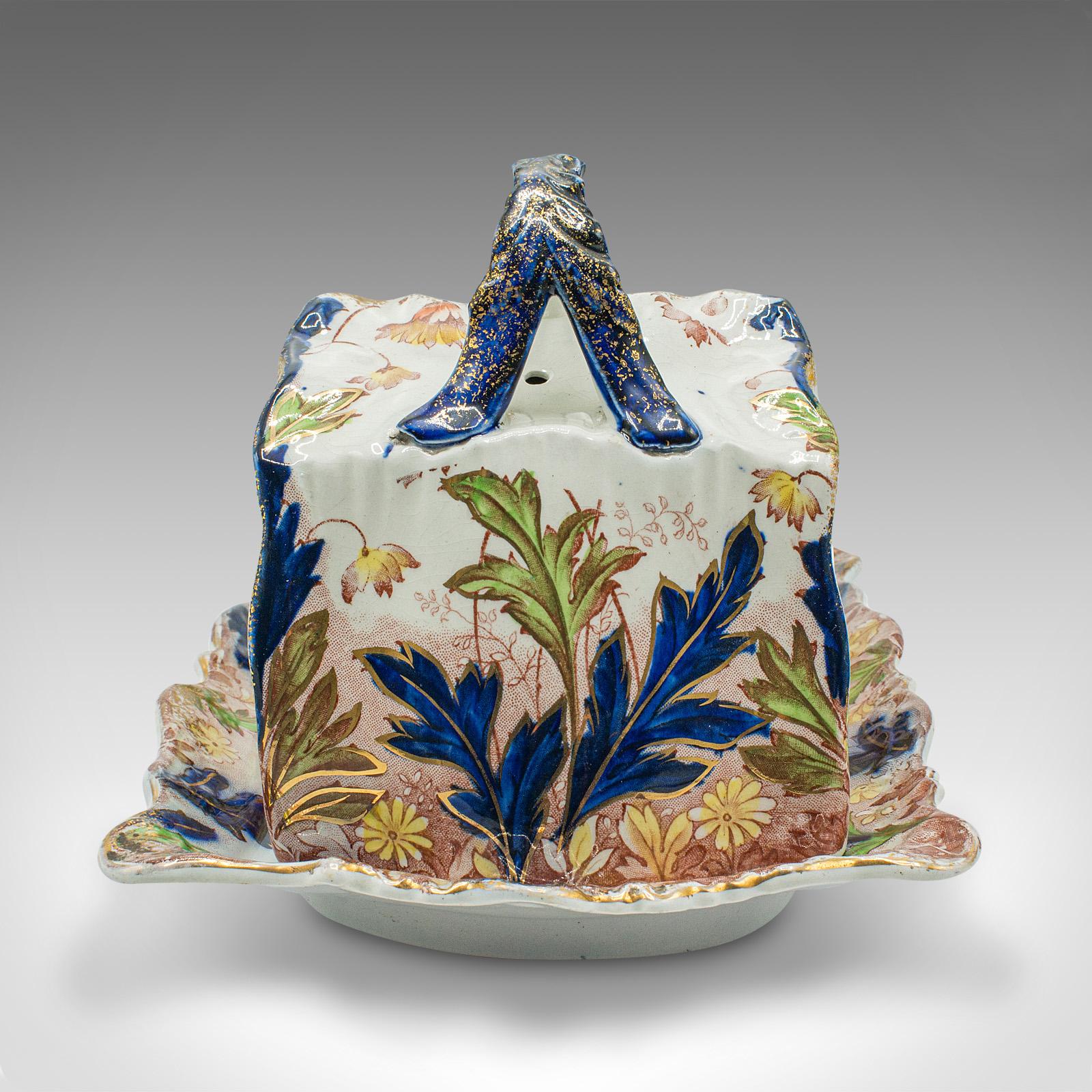 Antique Decorative Cheese Keeper, English, Kitchen, Butter Dish, Victorian, 1890 In Good Condition For Sale In Hele, Devon, GB