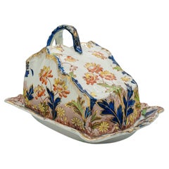 Antique Decorative Cheese Keeper, English, Kitchen, Butter Dish, Victorian, 1890