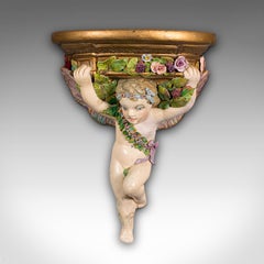 Antique Decorative Clock Mount, English, Plaster, Wall Sconce, Early Victorian