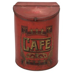 Antique Decorative Coffee Bean Dispenser in Original Paint