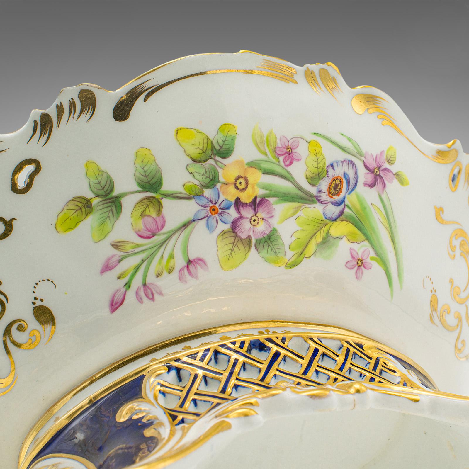 Antike dekorative Porzellanschale, englisch, Keramik-Servierschale, edwardianisch, um 1910 im Angebot 6
