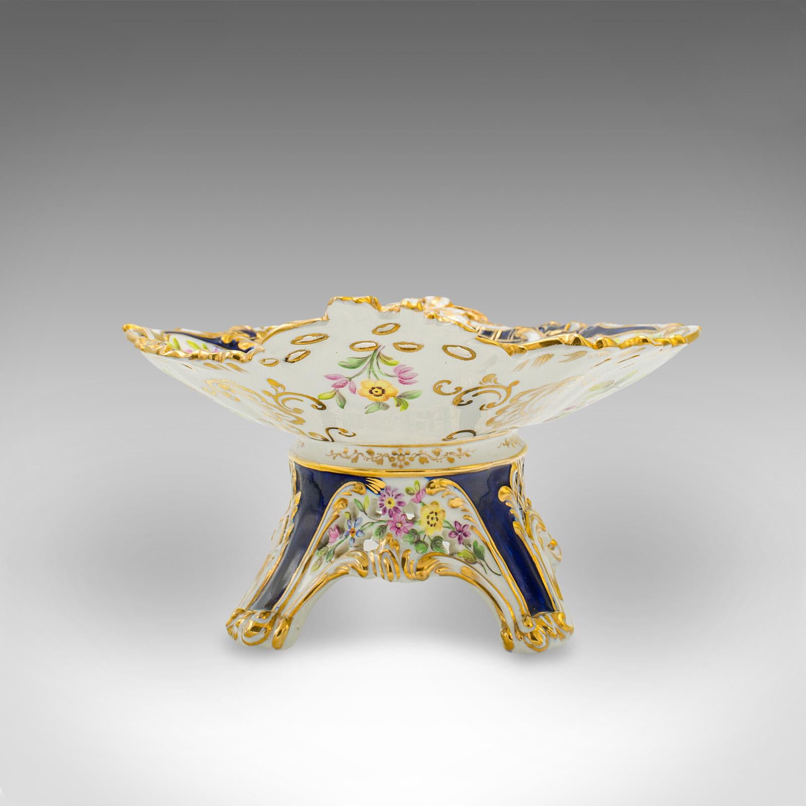 Antike dekorative Porzellanschale, englisch, Keramik-Servierschale, edwardianisch, um 1910 (20. Jahrhundert) im Angebot