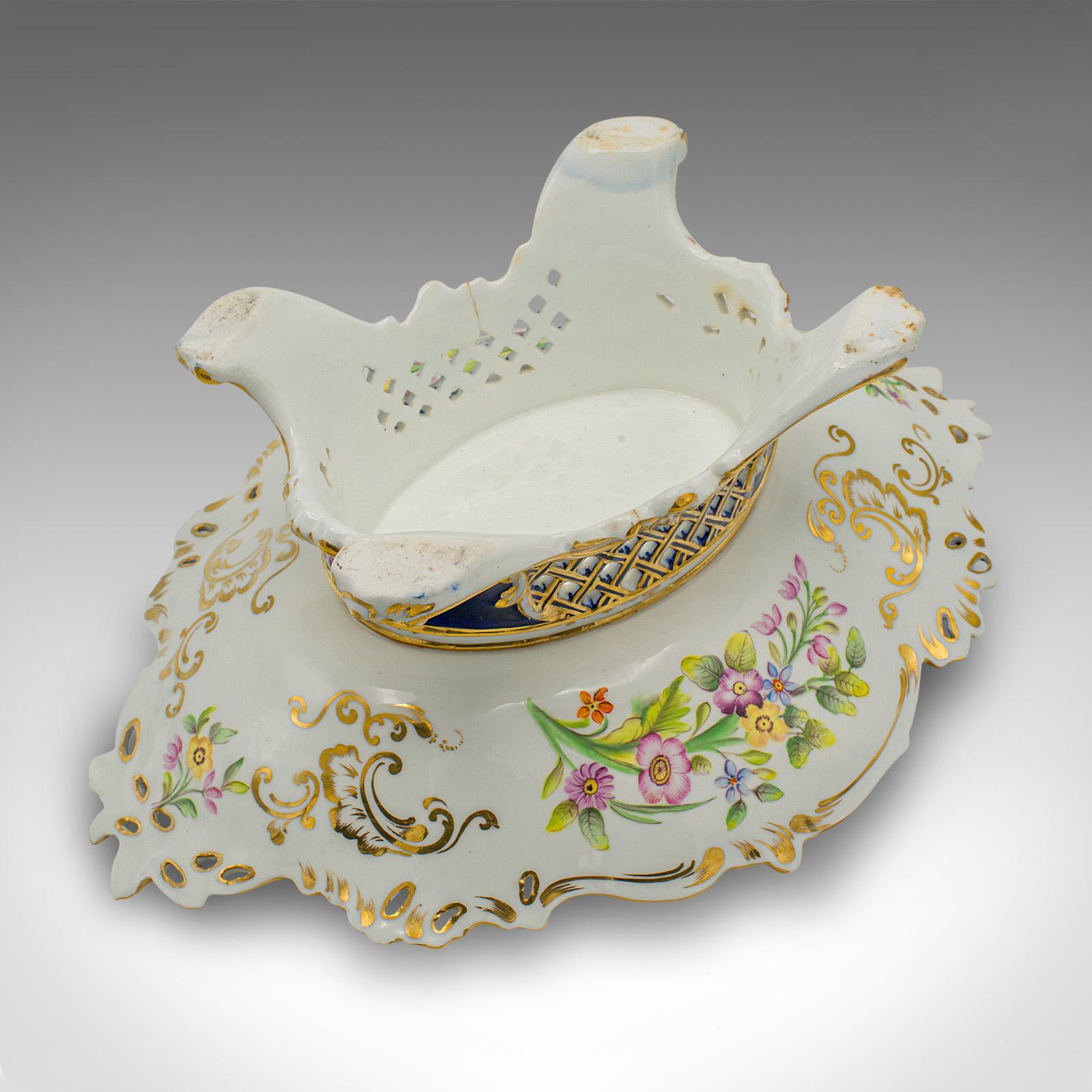 Antique Decorative Comport, English, Ceramic Serving Dish, Edwardian, circa 1910 For Sale 3