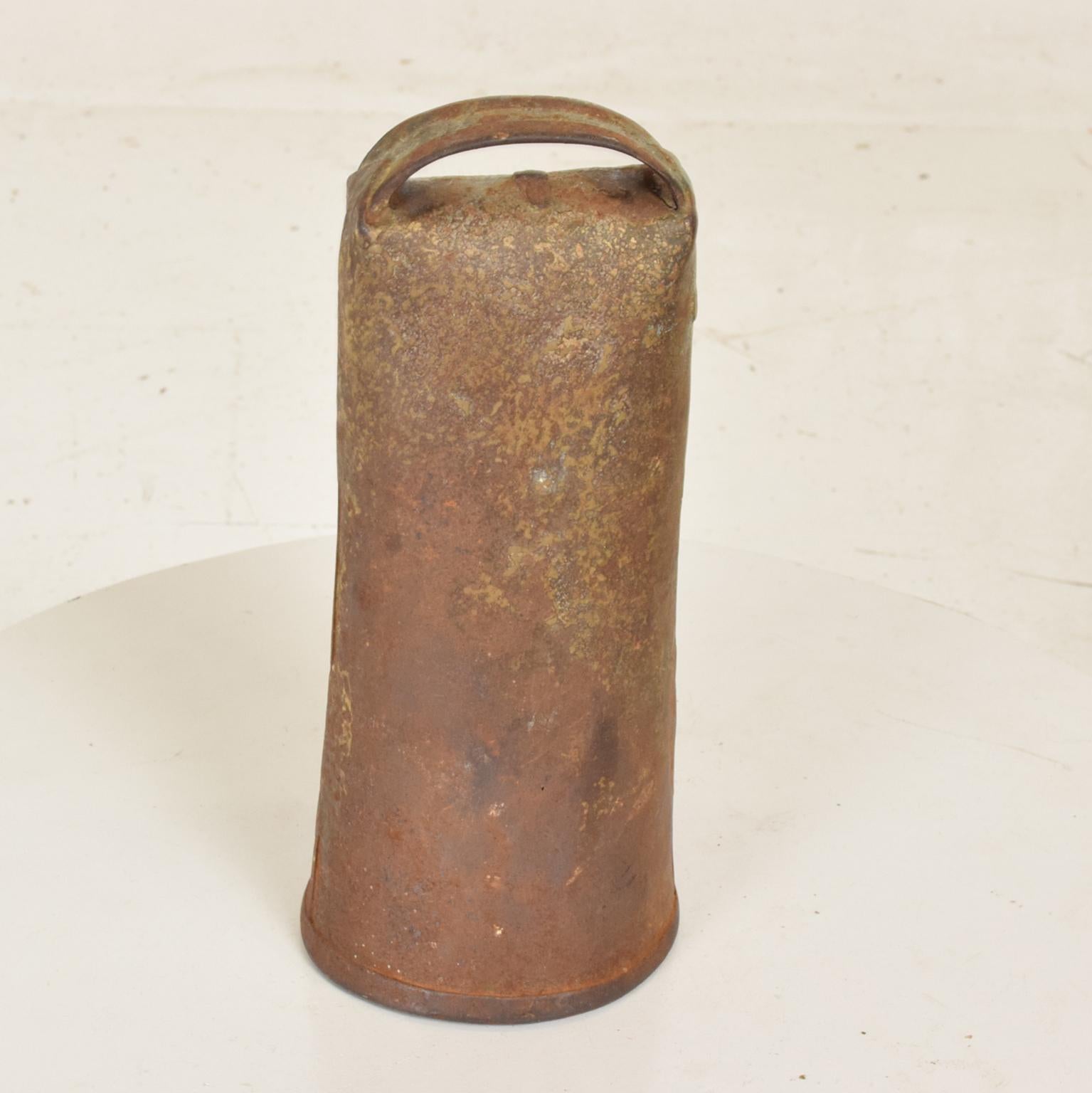 Country Antique Decorative Cow Bell, Metal and Wood