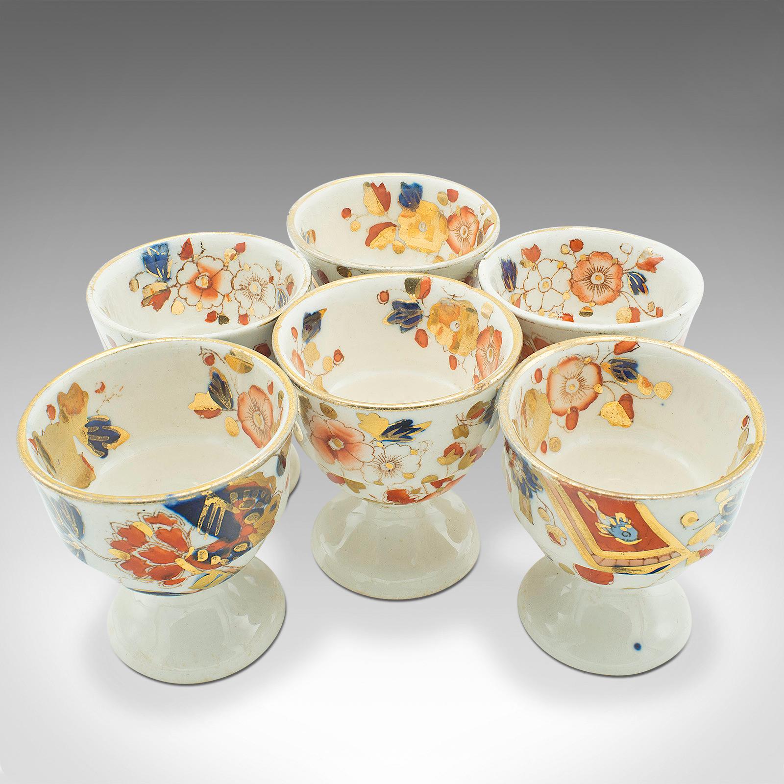 Antique Decorative Egg Cruet, English, Ceramic, 6 Eggcups, Breakfast, Victorian 2