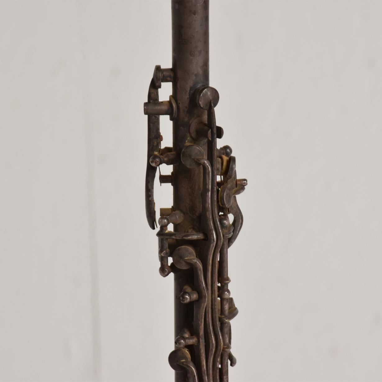 Art Nouveau Antique Decorative European Clarinet Oboe Sterling Silver Plated 38526