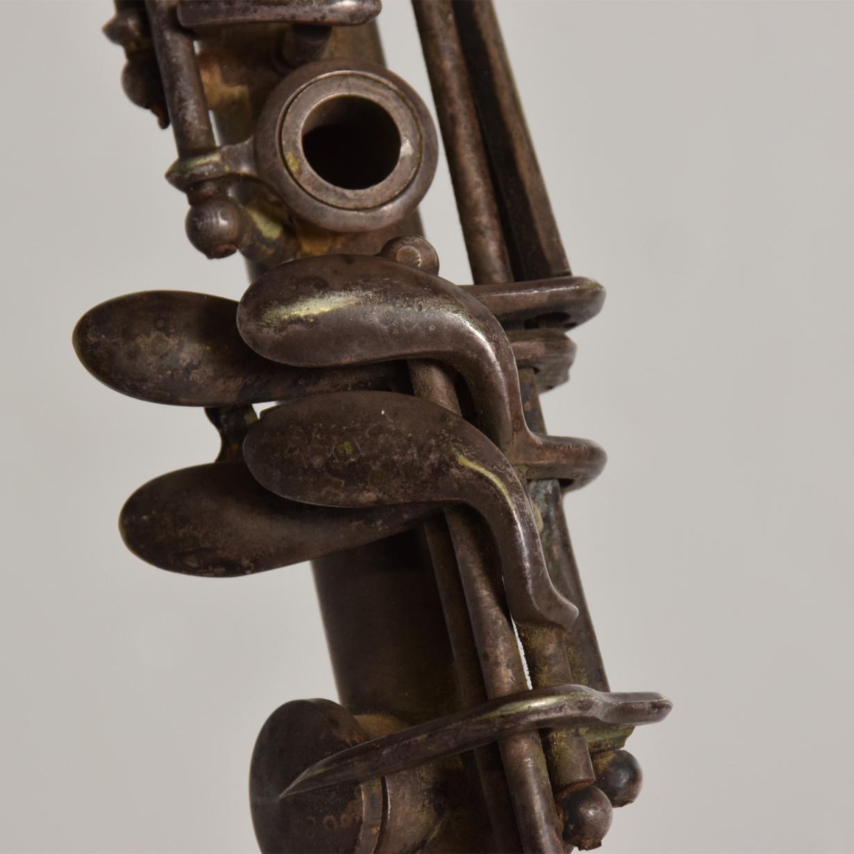Early 20th Century Antique Decorative European Clarinet Oboe Sterling Silver Plated 38526