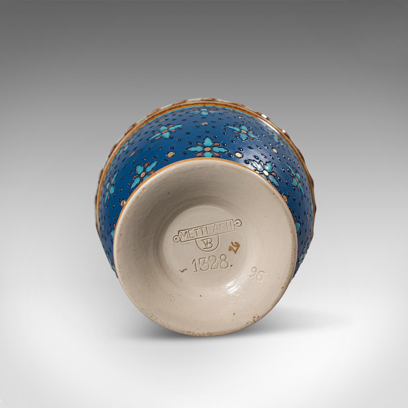 Antique Decorative Ewer, German, Ceramic, Serving Flask, Liqueur Bottle 8