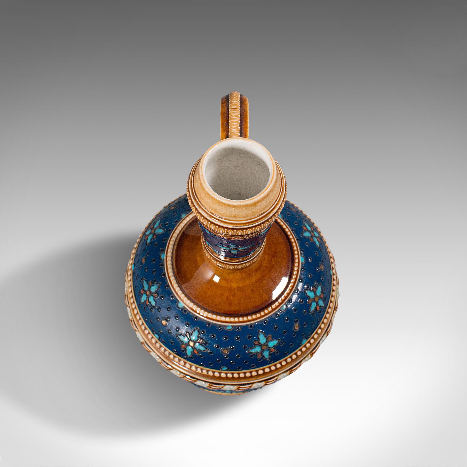 Antique Decorative Ewer, German, Ceramic, Serving Flask, Liqueur Bottle 4