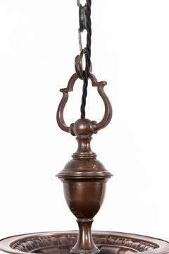 Colgante Decorativo Antiguo de Cristal Opalino "Piedra de Perla" de Falks, C.1915