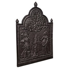 Antike dekorative Kaminrckenlehne, englisch, Kamin, Herzh, Rckenlehne, viktorianisch