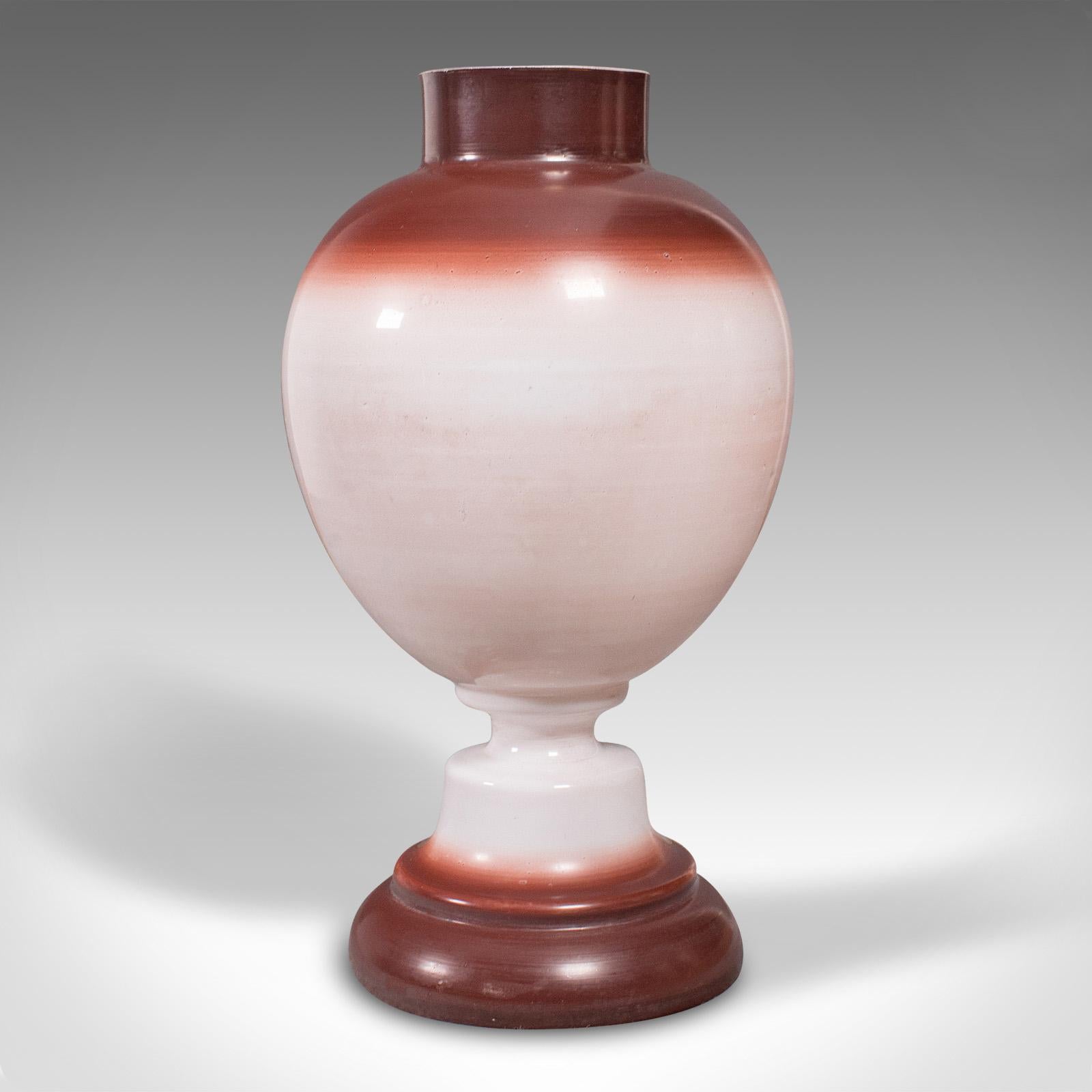 Unknown Antique Decorative Flower Vase, Continental, Milk Glass, Baluster Urn, Victorian For Sale