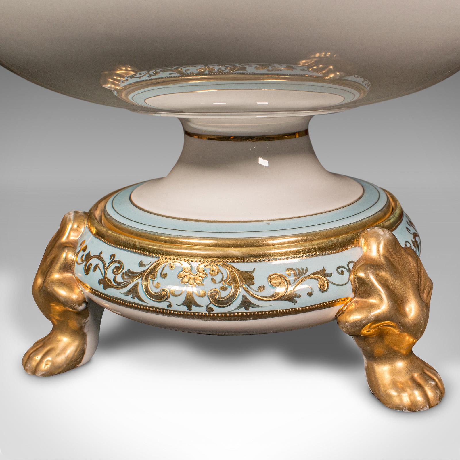 Antike dekorative Schale mit Fuß, japanisch, Keramik-Servierschale, Noritake, um 1920 im Angebot 5