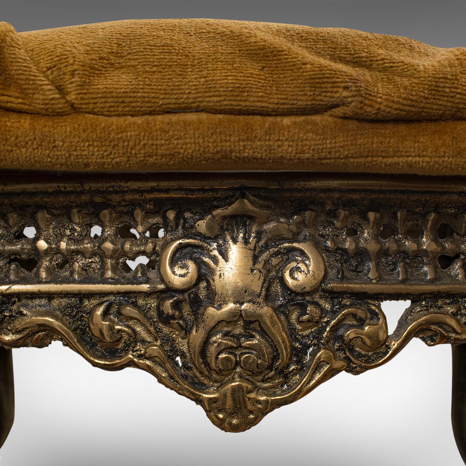 Antique Decorative Footstool, Italian, Gilt, Stool, Baroque Revival, circa 1900 6