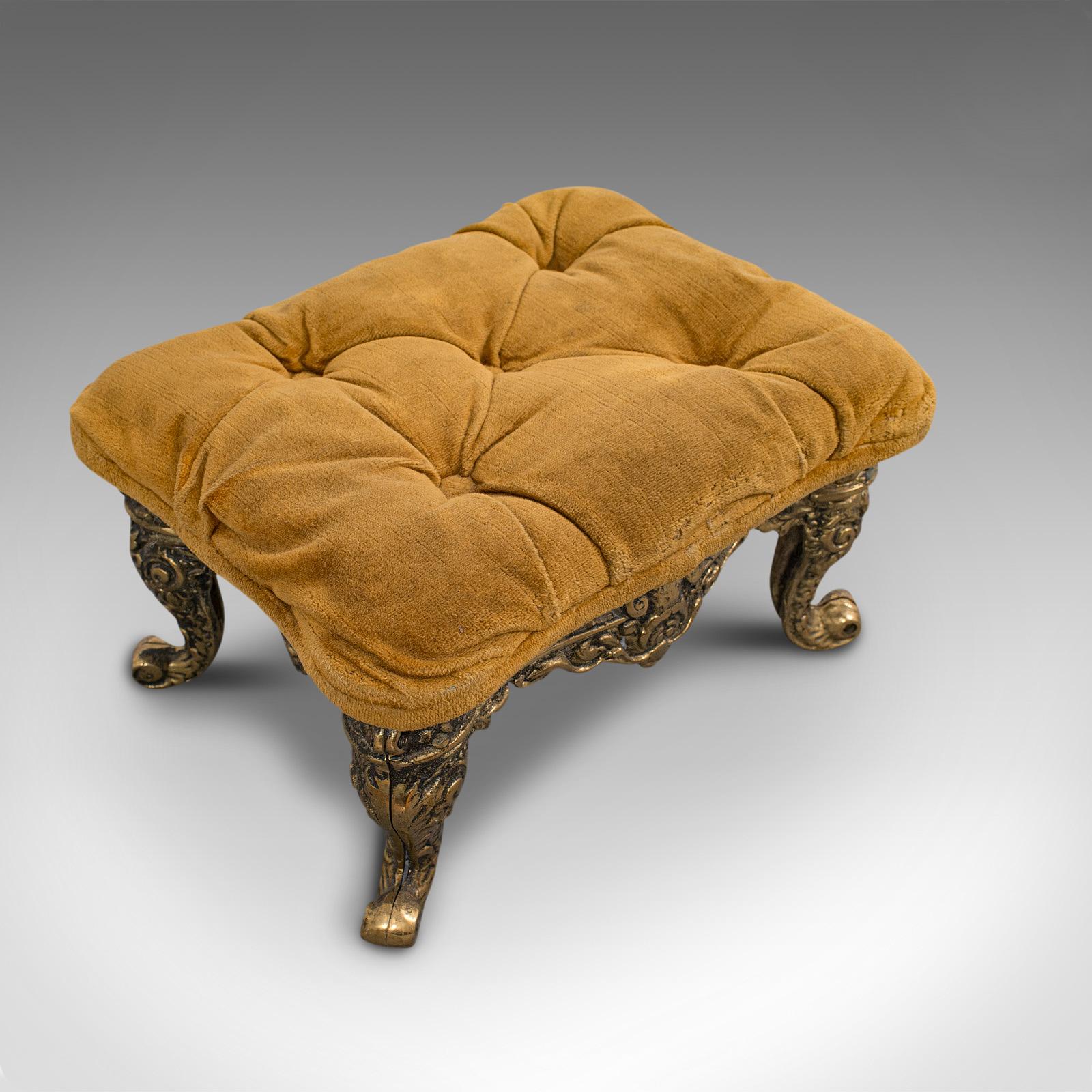 Antique Decorative Footstool, Italian, Gilt, Stool, Baroque Revival, circa 1900 2