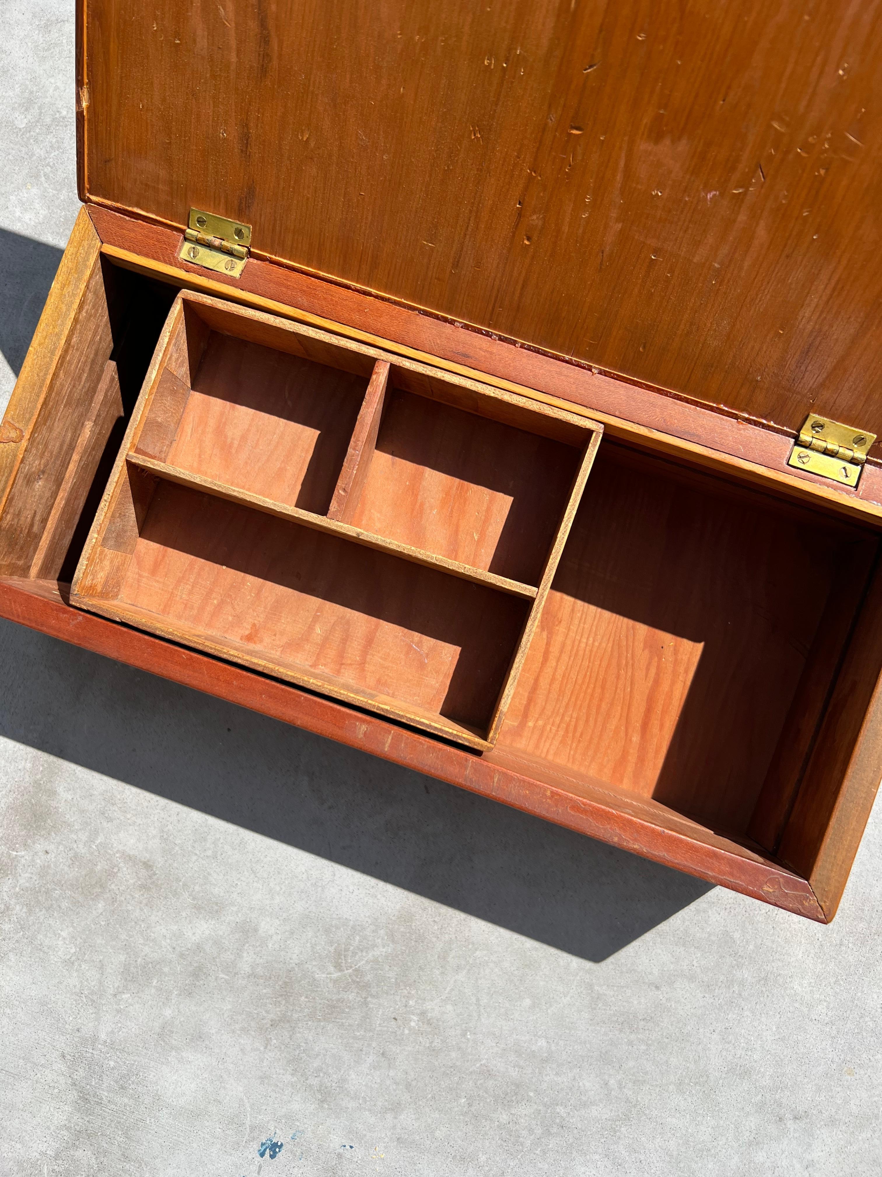 American Antique Decorative Frank Lloyd Wright style Jewelry Box, circa 1930s