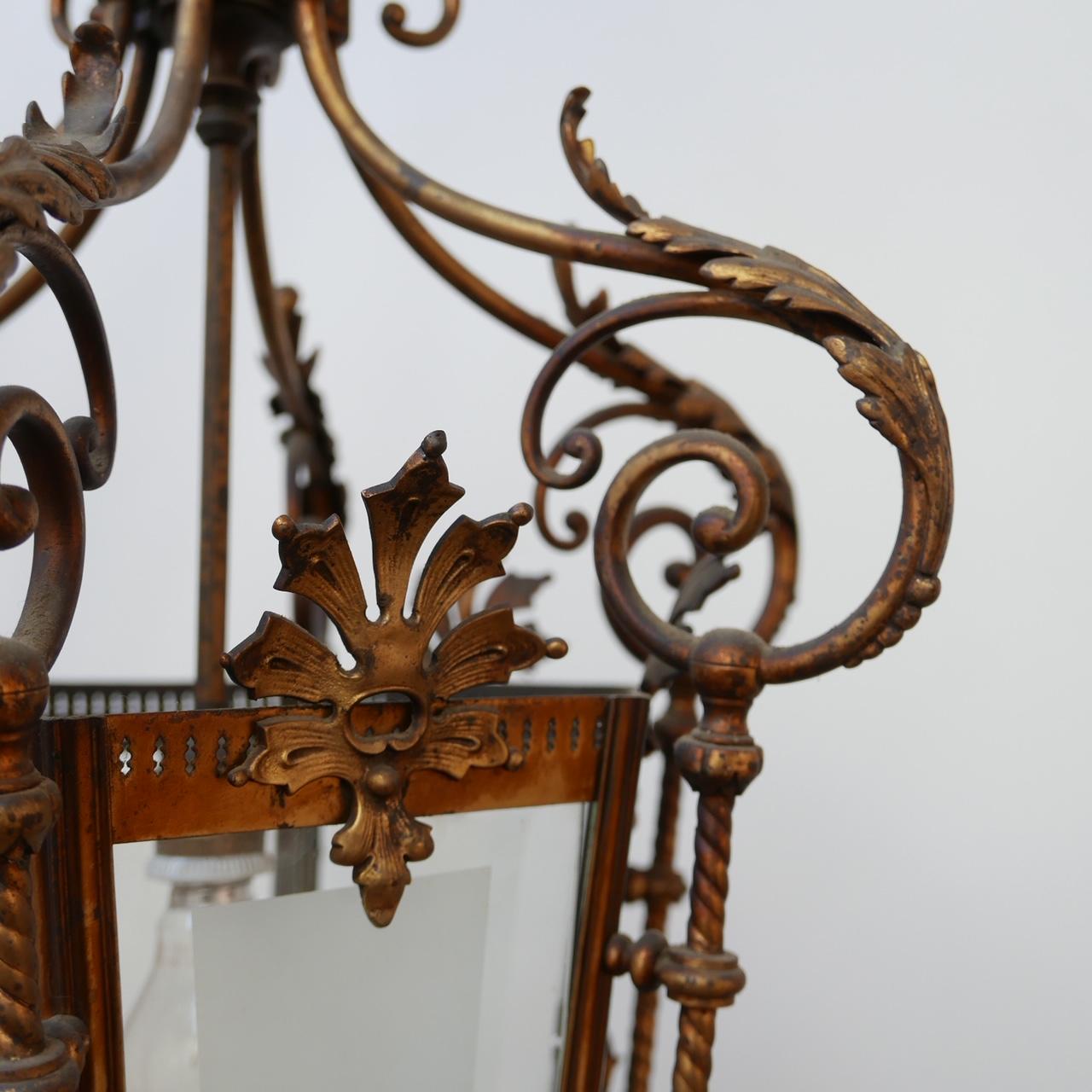 antique brass lantern pendant light