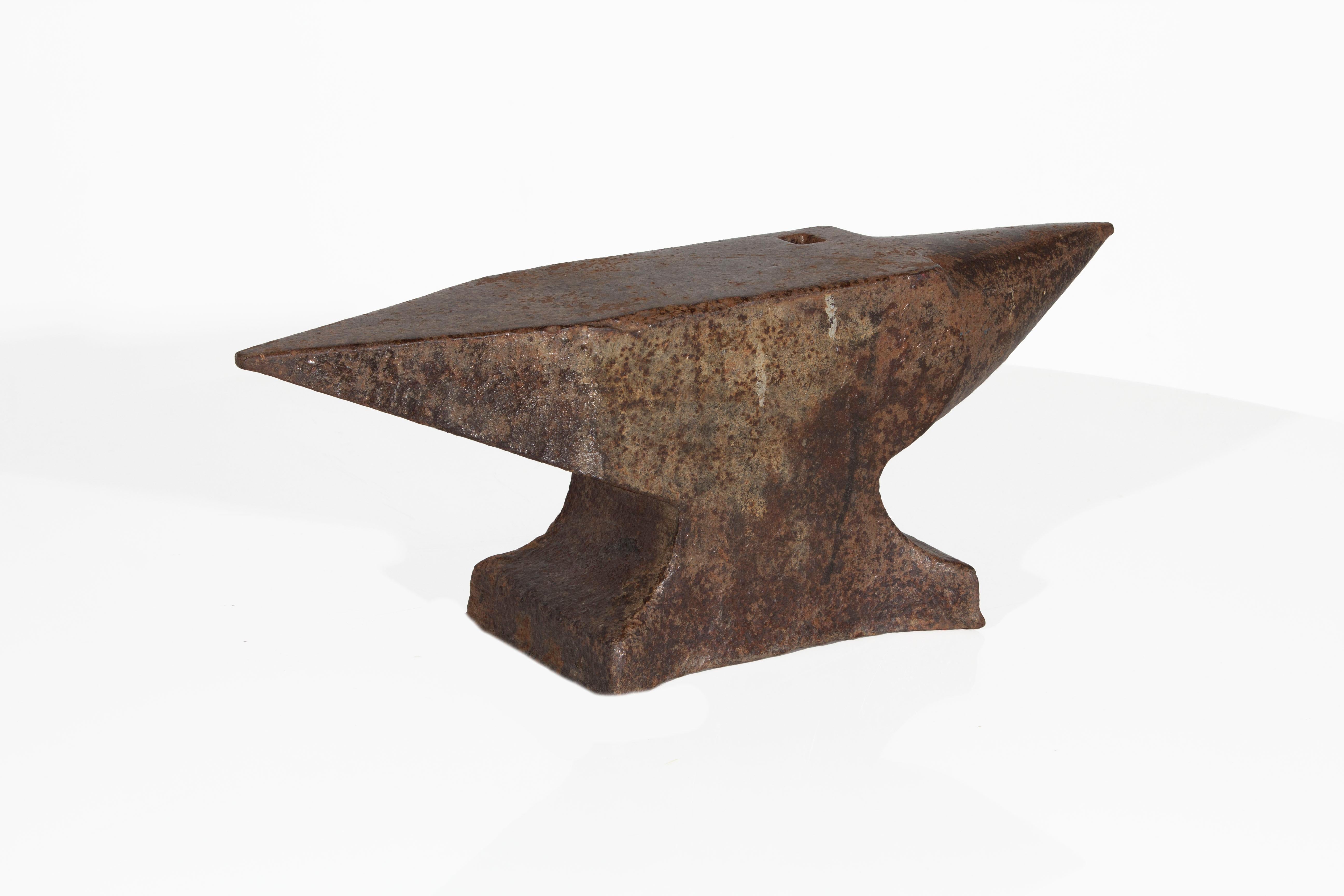 Antique decorative iron anvil.