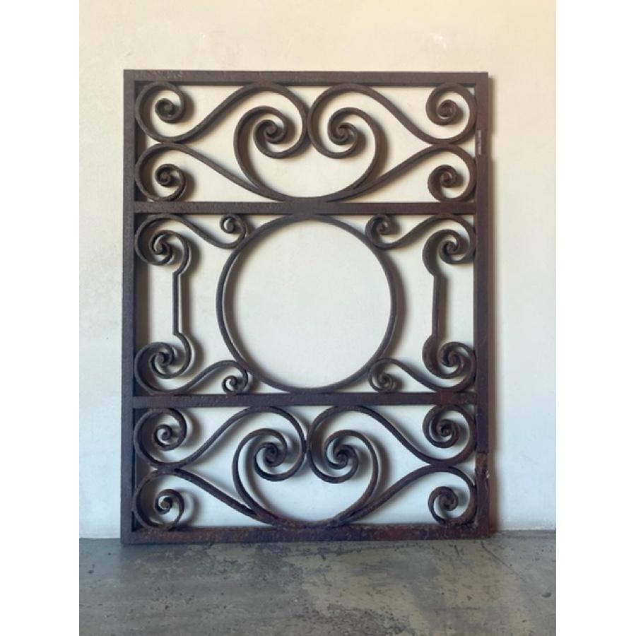 Antique Decorative Iron Window Grid

Dimensions: 33.25”H x 26”W x 7/8”D

