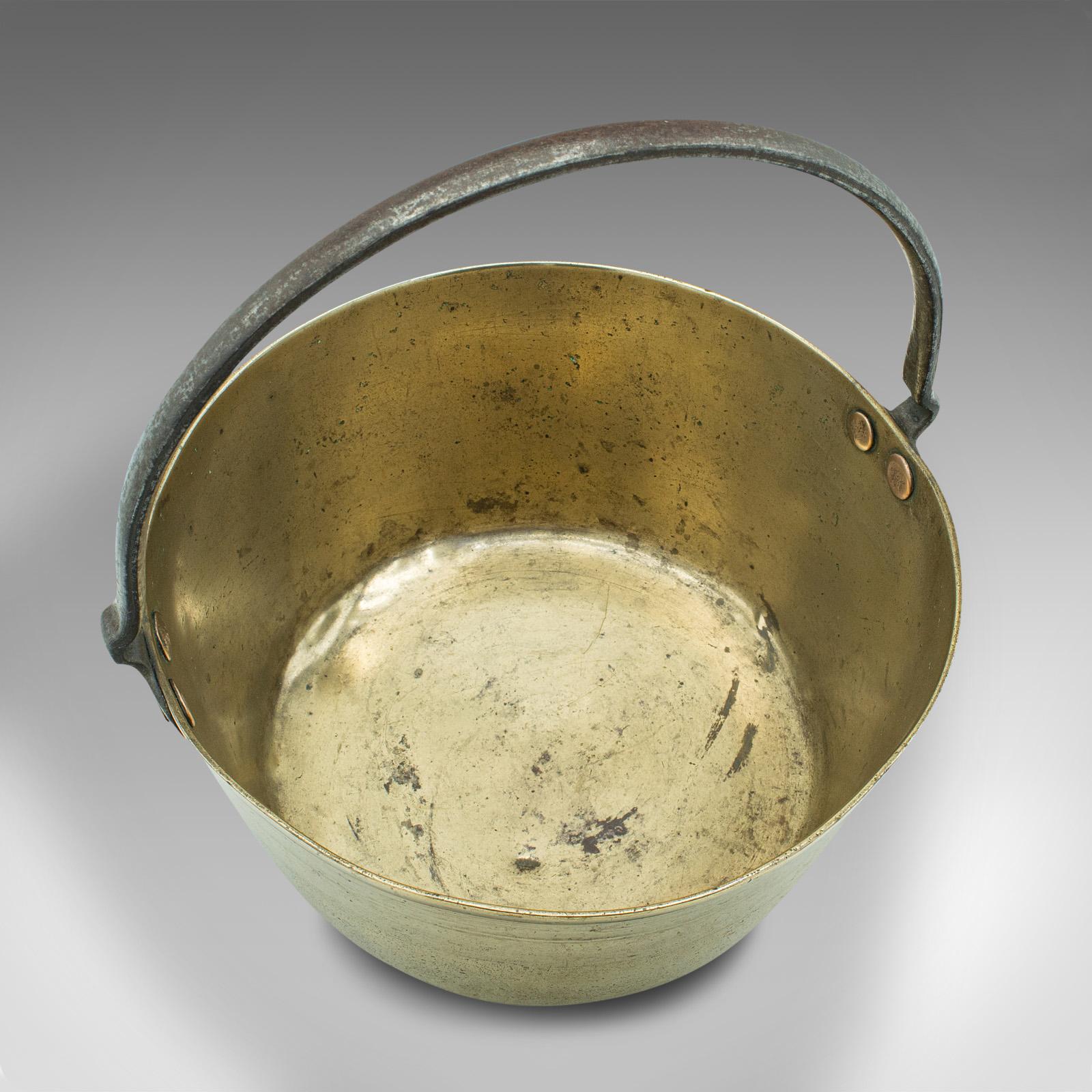 Antique Decorative Jam Pan, English, Brass Planter, Jardiniere, Georgian, C.1800 For Sale 1