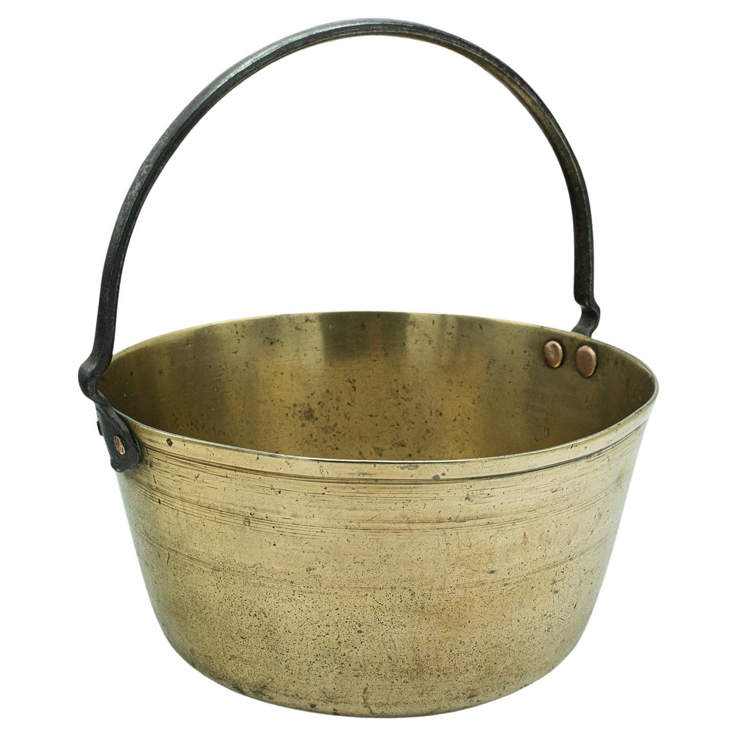 Antique Decorative Jam Pan, English, Brass Planter, Jardiniere, Georgian, C.1800