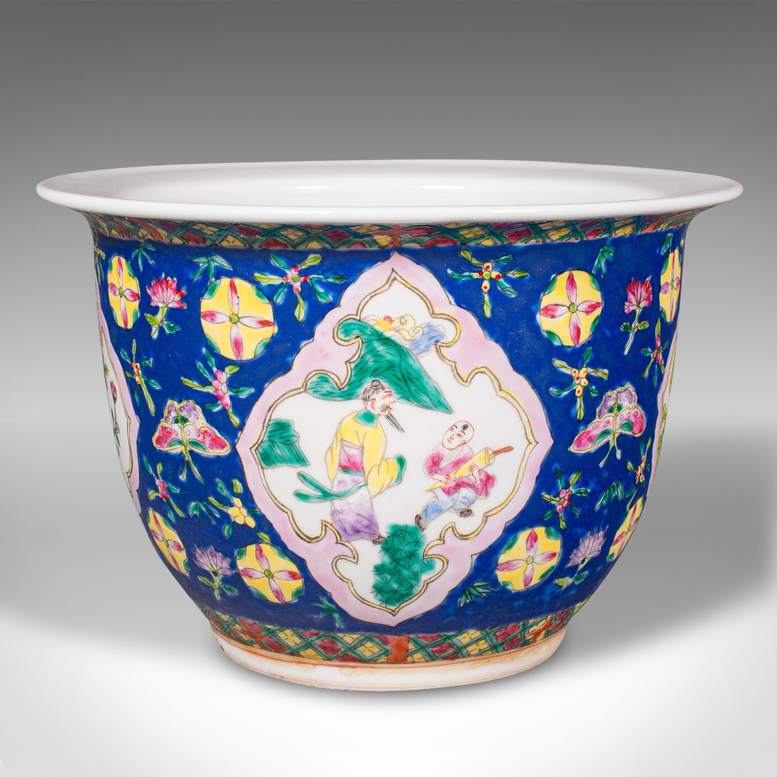 Antike dekorative Jardiniere, chinesisch, keramischer Übertopf, Qing Dynasty, viktorianisch (Chinesisch) im Angebot