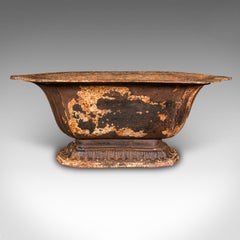 Antique Decorative Jardiniere, English, Cast Iron, Footed Planter Pot, Victorian