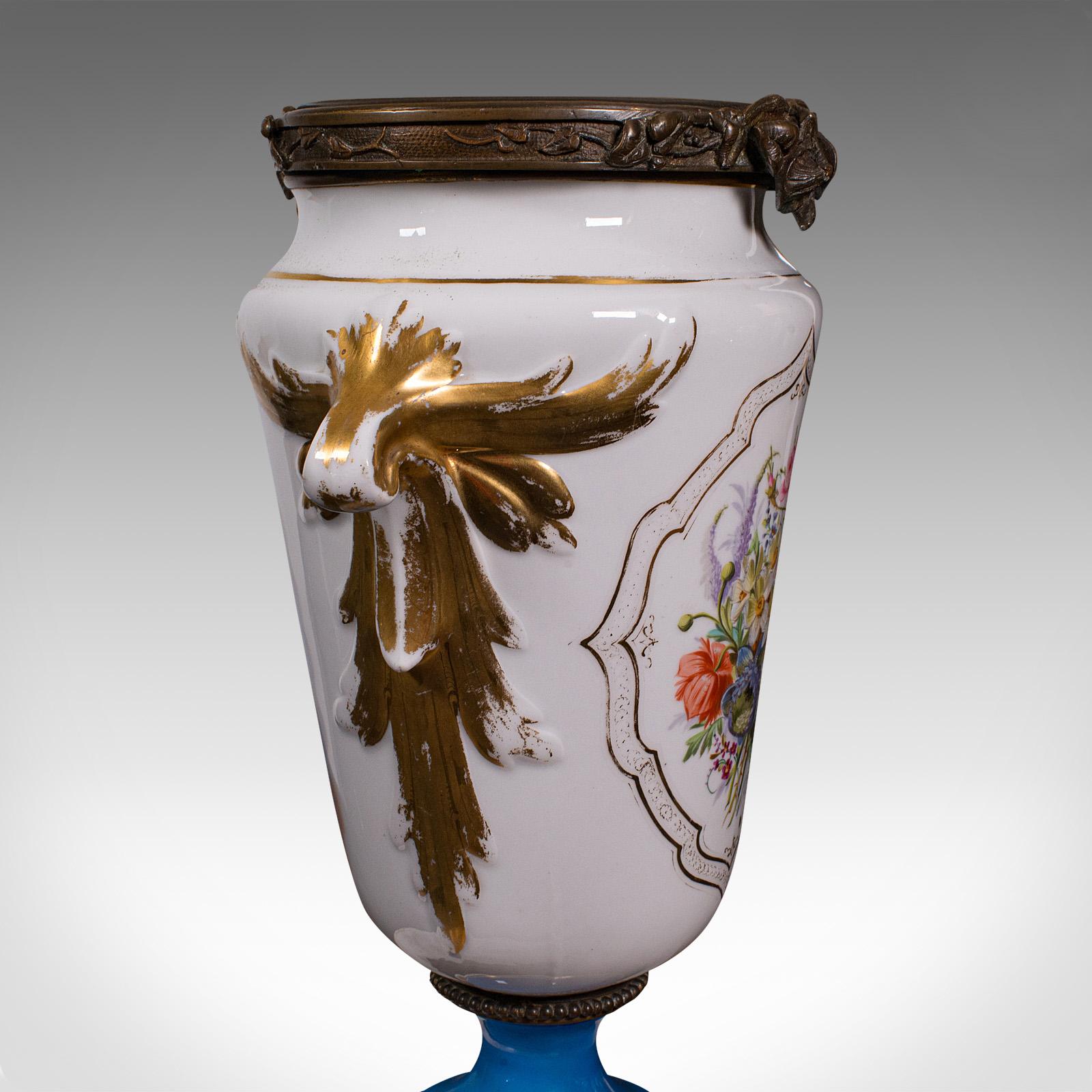 Antique Decorative Jardiniere, French, Ceramic, Display Planter, Vase, Victorian For Sale 6