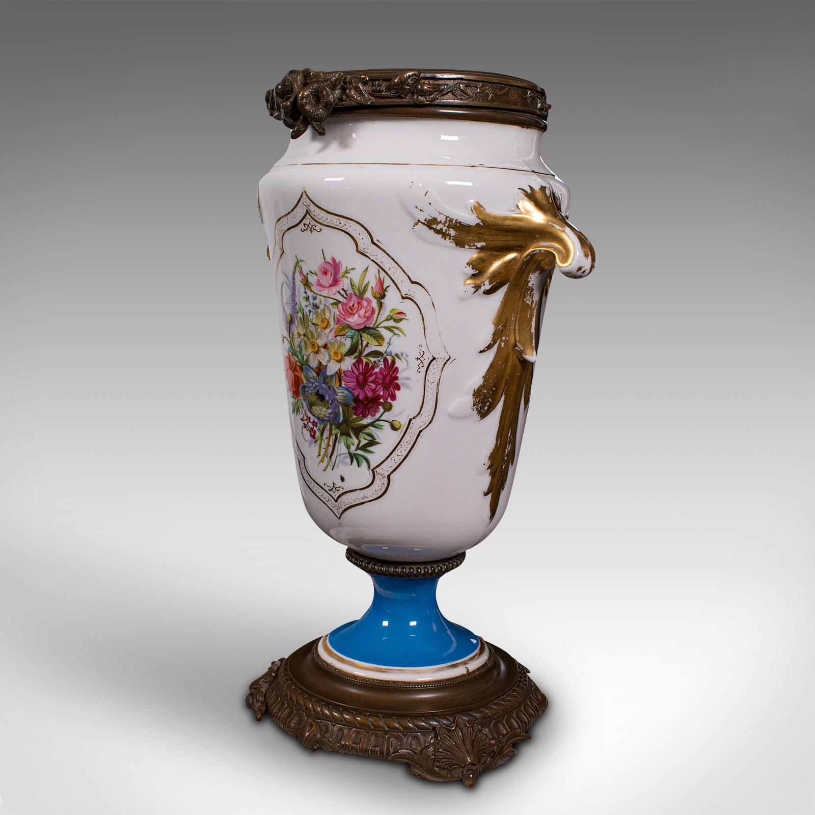 Antique Decorative Jardiniere, French, Ceramic, Display Planter, Vase, Victorian In Good Condition For Sale In Hele, Devon, GB