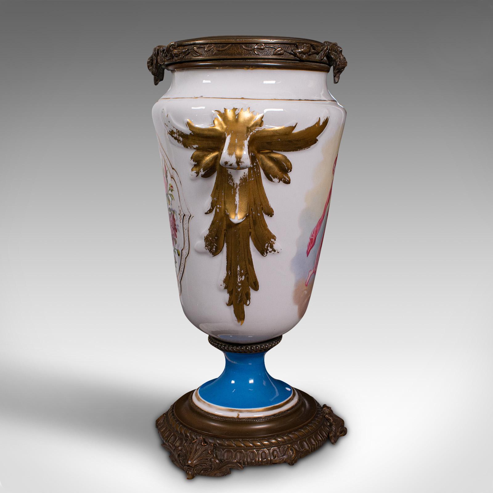 Antique Decorative Jardiniere, French, Ceramic, Display Planter, Vase, Victorian For Sale 1