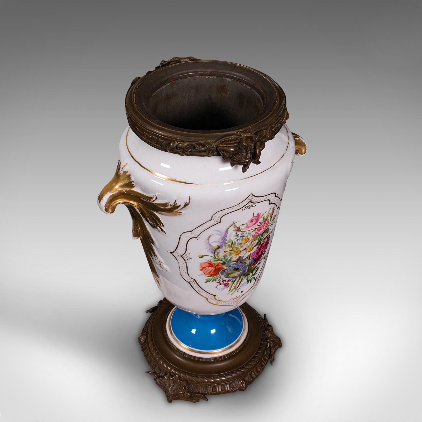 Antique Decorative Jardiniere, French, Ceramic, Display Planter, Vase, Victorian For Sale 3