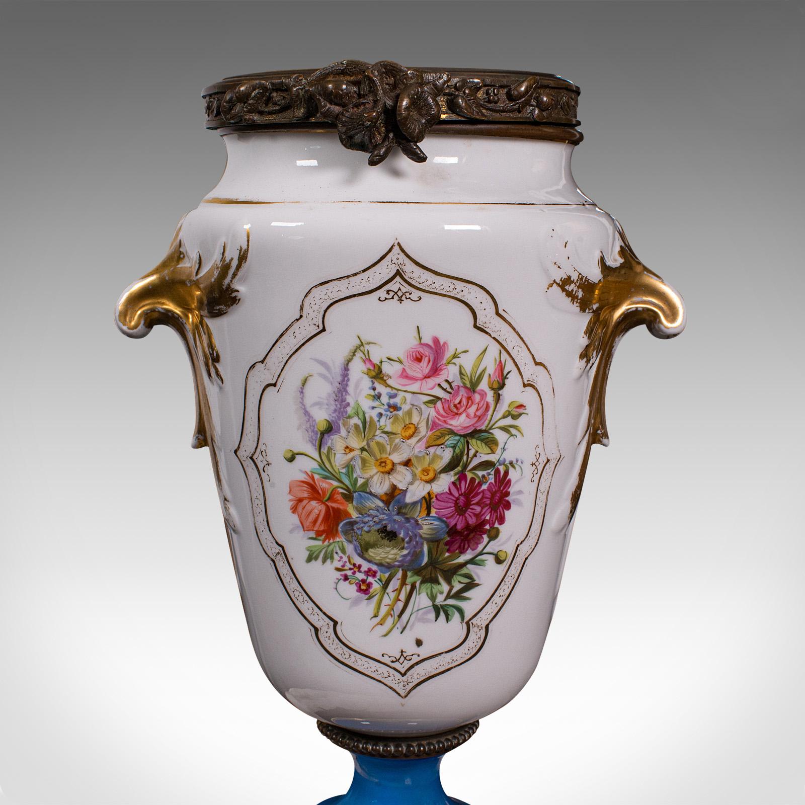 Antique Decorative Jardiniere, French, Ceramic, Display Planter, Vase, Victorian For Sale 4