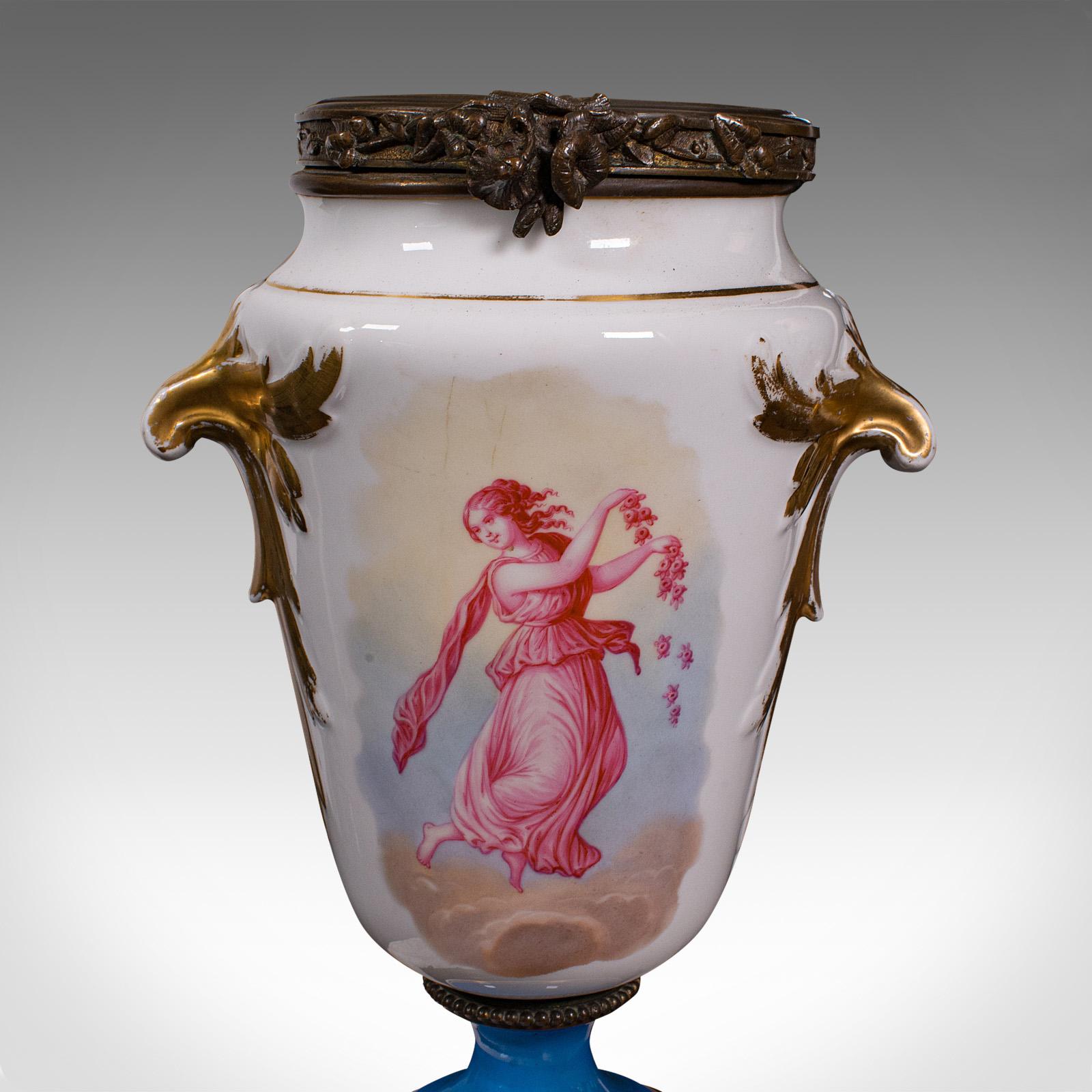 Antique Decorative Jardiniere, French, Ceramic, Display Planter, Vase, Victorian For Sale 5
