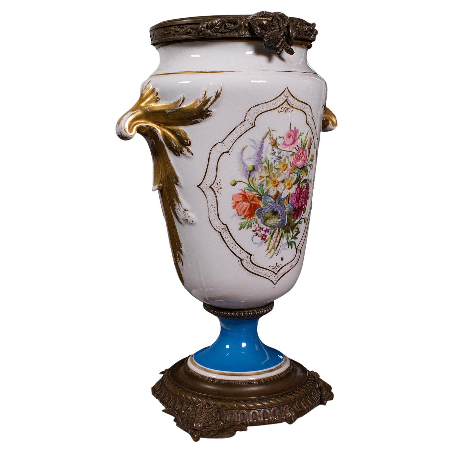 Jardinière décorative française d'antiquités, céramique, jardinière d'exposition, vase, victorienne