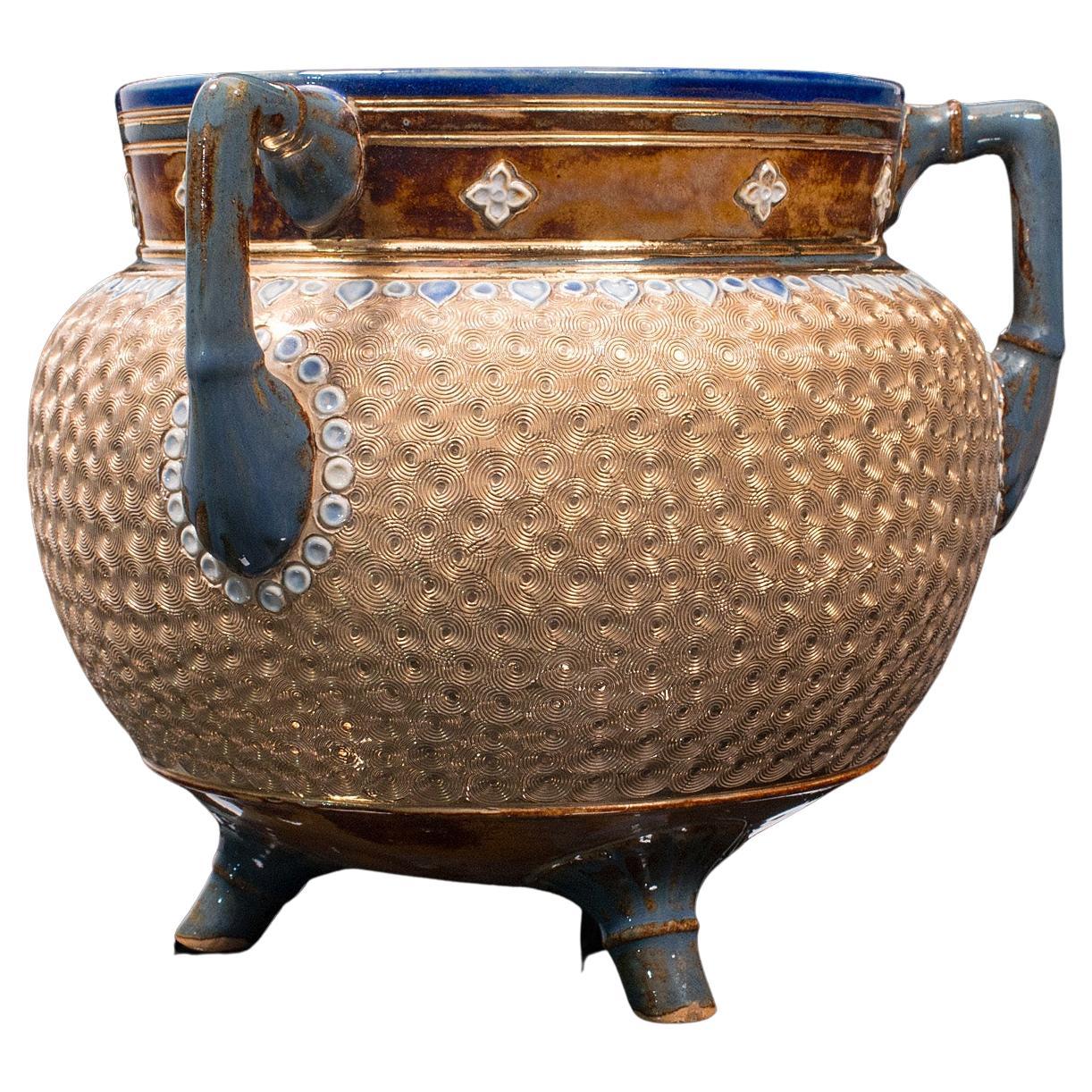 Antique Decorative Jardiniere Pot, English, Ceramic, Planter, Edwardian, C.1910