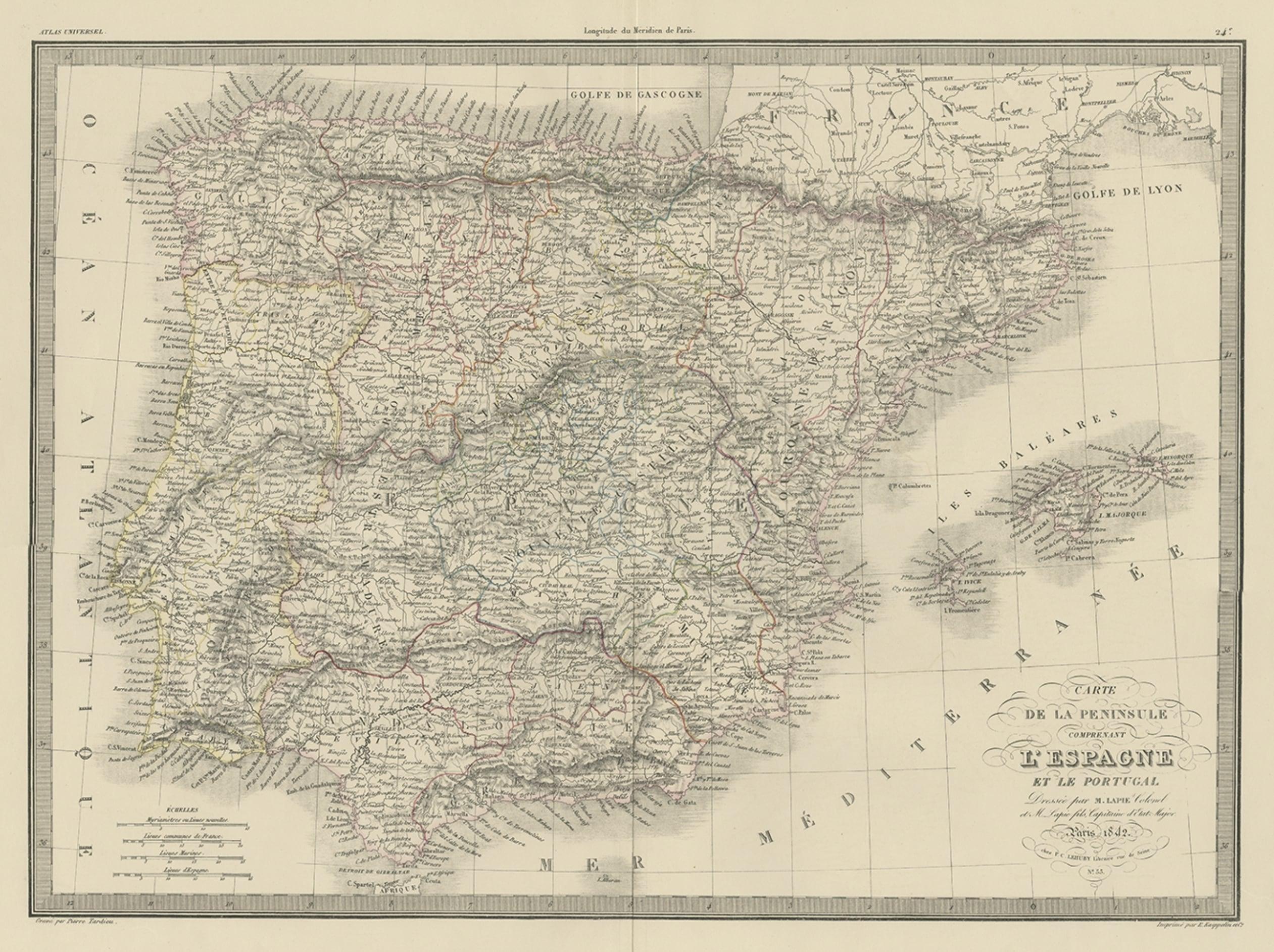 frontière portugal espagne carte