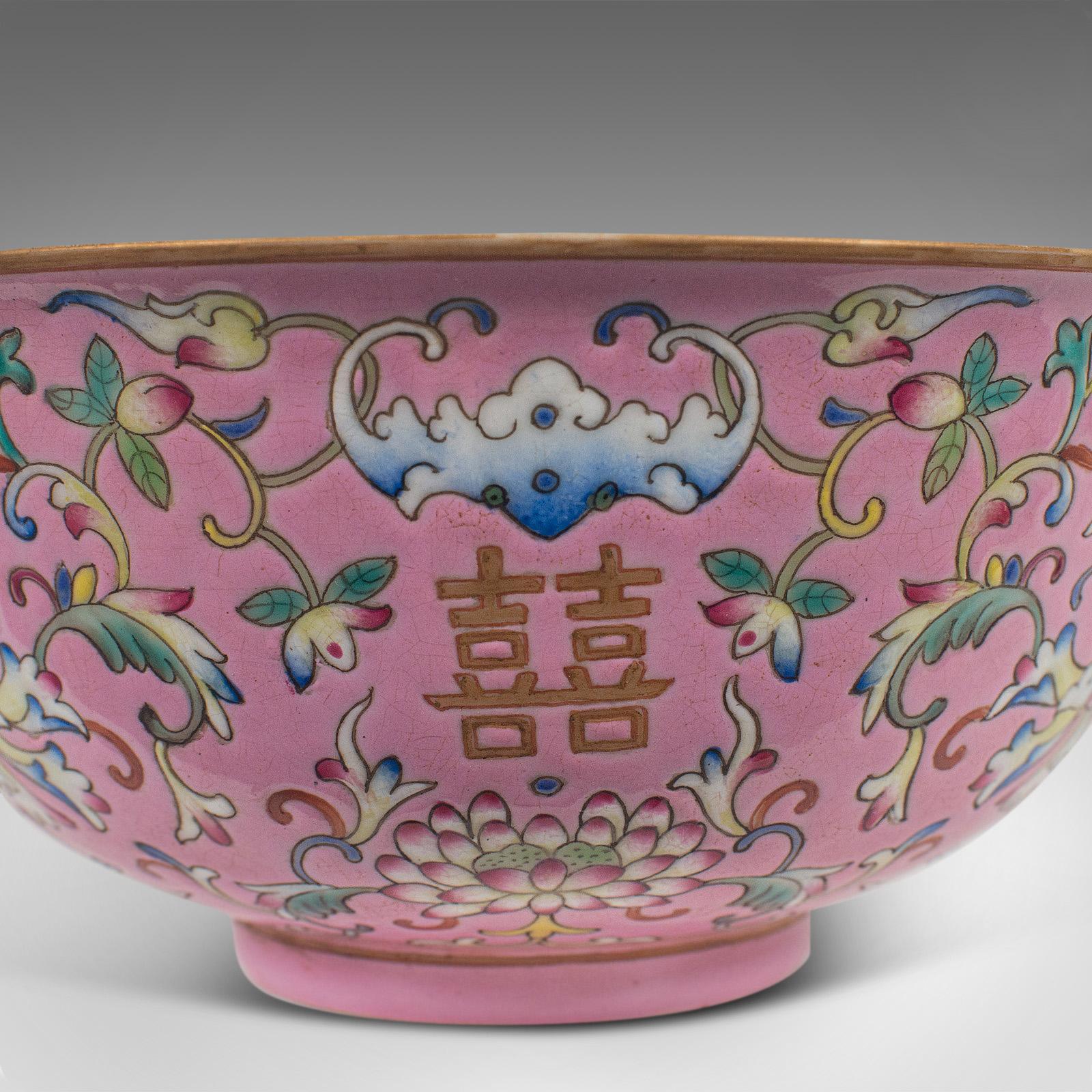Antique Decorative Marriage Bowl, Chinese, Ceramic, Ceremonial, Dish, circa 1880 7