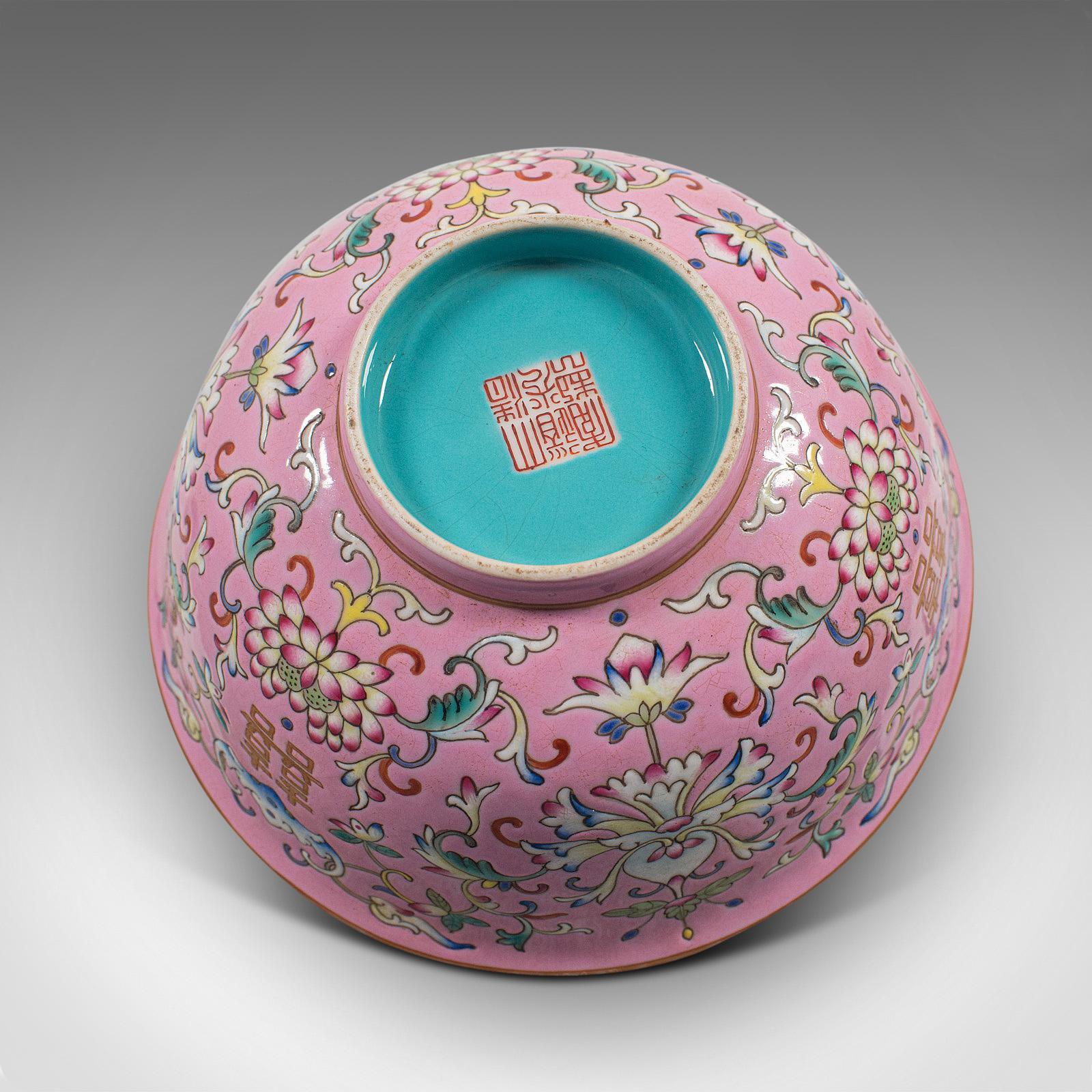 Antique Decorative Marriage Bowl, Chinese, Ceramic, Ceremonial, Dish, circa 1880 8