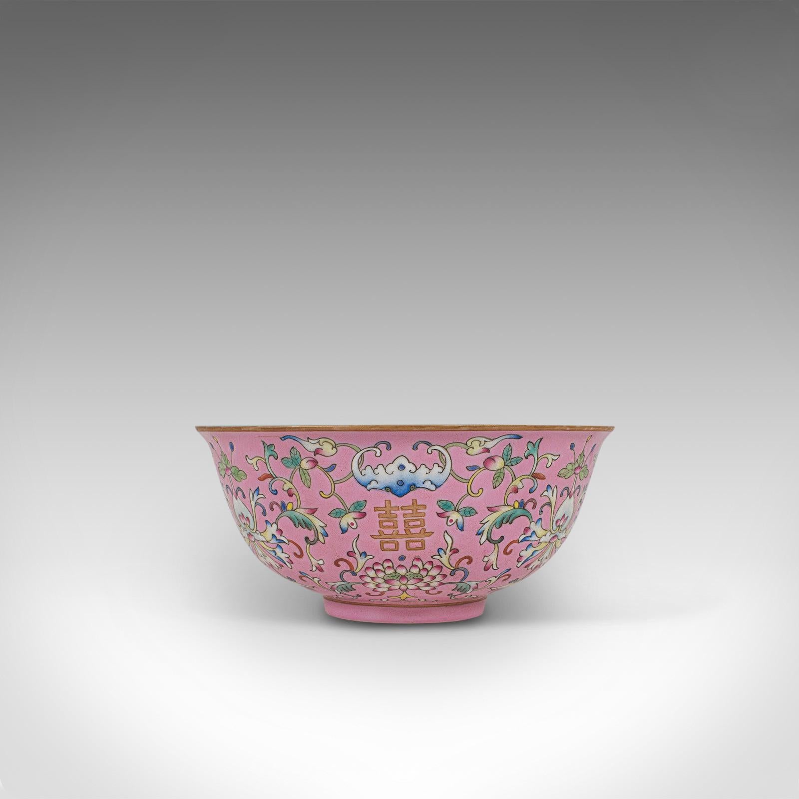 Antique Decorative Marriage Bowl, Chinese, Ceramic, Ceremonial, Dish, circa 1880 2