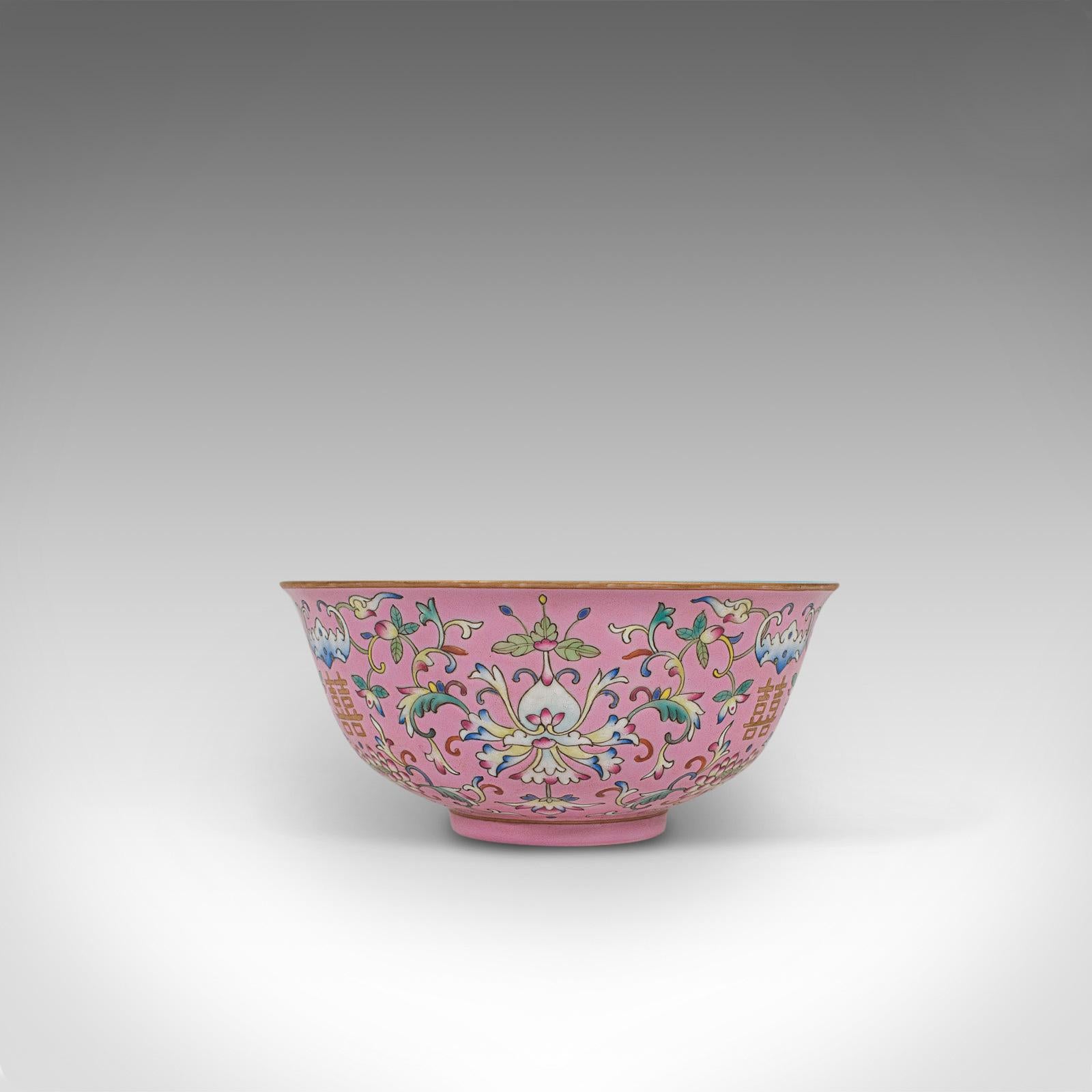 Antique Decorative Marriage Bowl, Chinese, Ceramic, Ceremonial, Dish, circa 1880 3