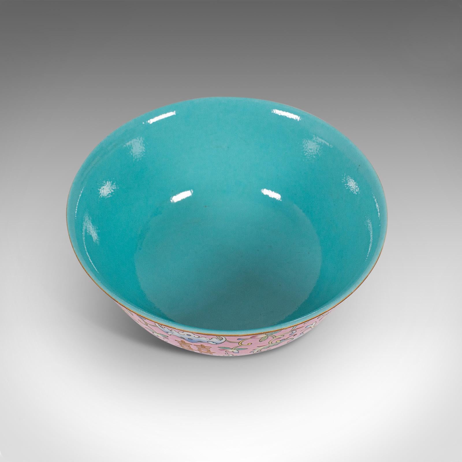 Antique Decorative Marriage Bowl, Chinese, Ceramic, Ceremonial, Dish, circa 1880 4