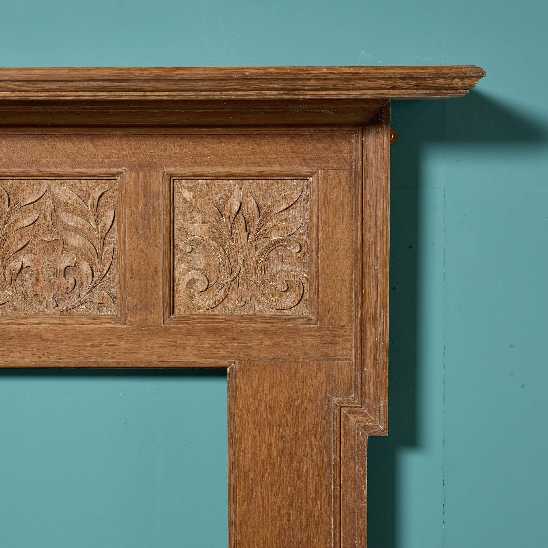 Edoardiano Antico caminetto vittoriano in Oak in vendita