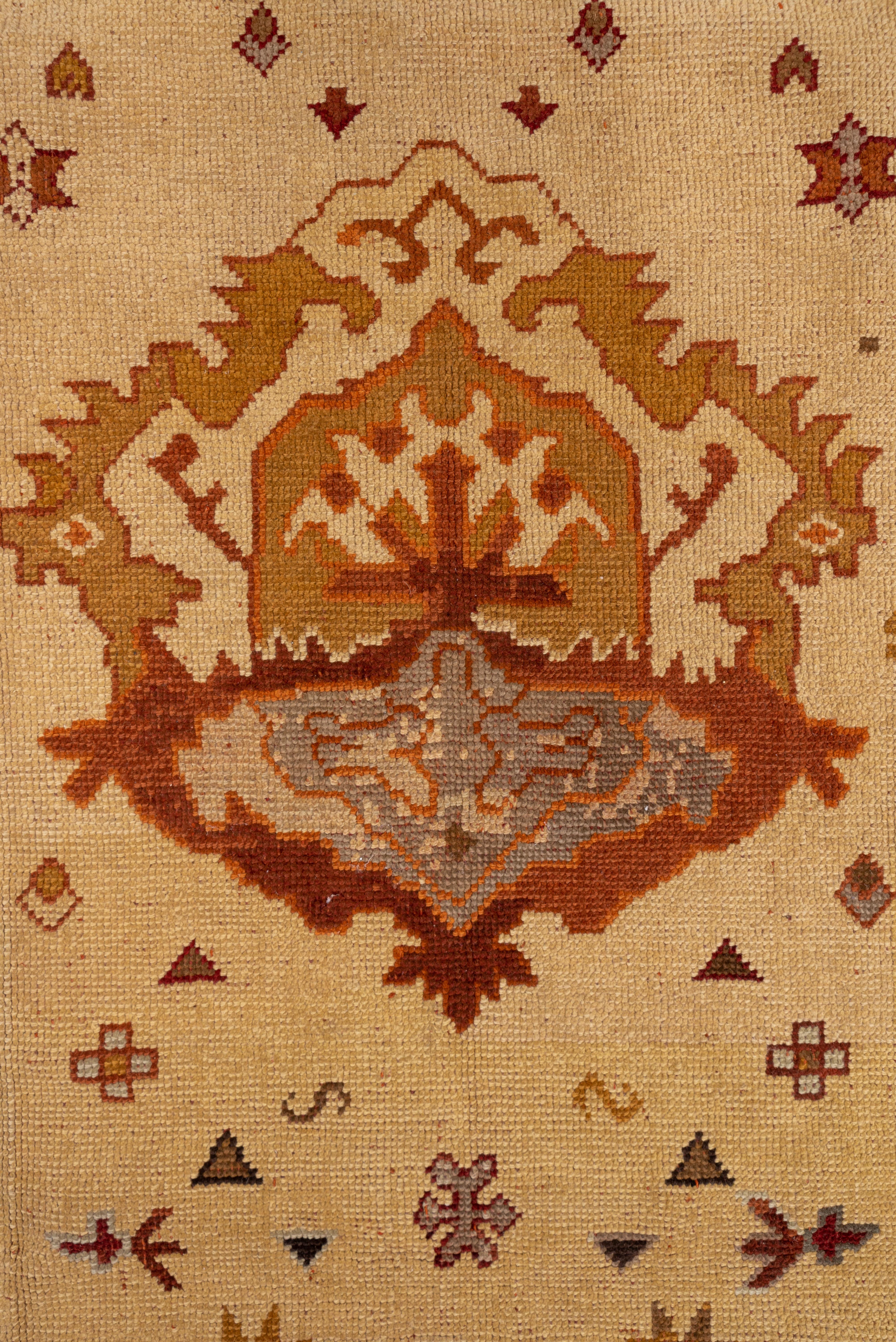 Turkish Antique Decorative Oushak Carpet, circa 1910s For Sale